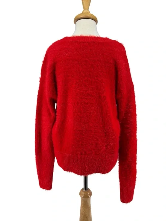 Sanctuary Scarlet Red Pullover Eyelash Sweater Women’s Size Extra Small - Picture 6 of 8